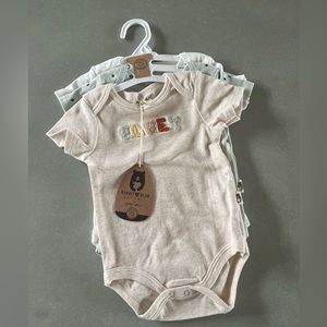 NWT Rabbit Bear Organic Cotton Onesie 3-pack